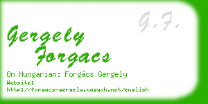 gergely forgacs business card